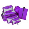 G4Free 7pcs Packing Cubes Value Set Suitcase Organiser for Travel