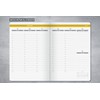 Sigel L2604 Weekly Planner 2026 A5, Hard Cover, Light Grey/Yellow,