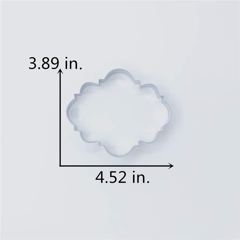 LILIAO Big Oval Plaque Cookie Cutter - 4.5 x 4