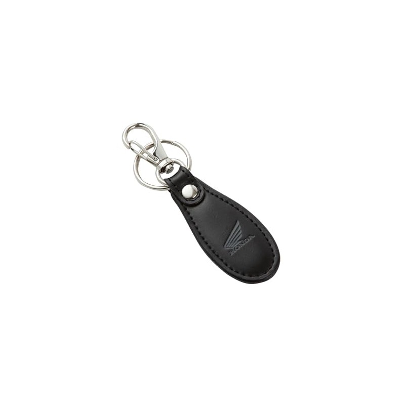 Honda (ホンダ) Honda Leather Oval Keychain K (Black) 0SYTN-79B-KF