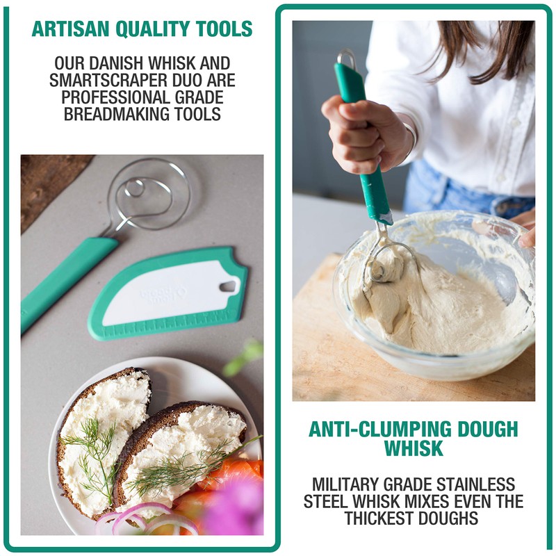 Breadsmart Artisan Bread Whisk and Bench Scraper Duo - Essential