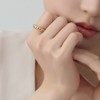 Gold&Dear 14KGP Volume Square Line Ring White Gold S (No.