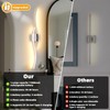 Battery Powered Wall Sconces Set of 2, Chrome 39" LED