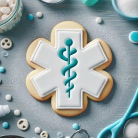 Unbranded Asterisk Medical Symbol 3'' Cookie Cutter Metal