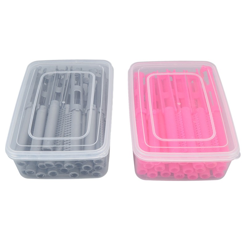 50Pcs Hair Perm Rod Rugged Hook Teeth Hollow Out Versatile