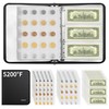 JUNDUN 5200℉ Coin Collection Book ，300 Pockets Fireproof Coin Albums