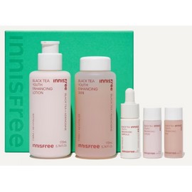 Innisfree Black Tea Youth Enhancing Set + Black Tea Kit All-weather care from the basics of anti-aging to oil and moisture balance, including skin elasticity, moisturizing, whitening, and nutritional care for tired skin condition. / 이니스프리 블랙티 유스 인핸싱 세트+블