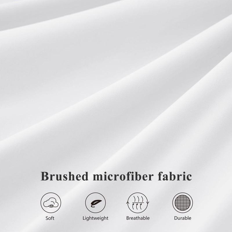 Aisbo Double Fitted Sheet White - Extra Deep Pocket Bed