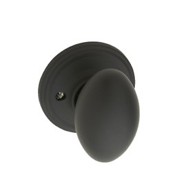 Copper Creek EK2090BC Egg Door Knob, Dummy Function, 1 Pack, in Black