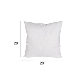 Creative Co-Op 20" x 20" Duck Feather Pillow Insert, 20" Square, White