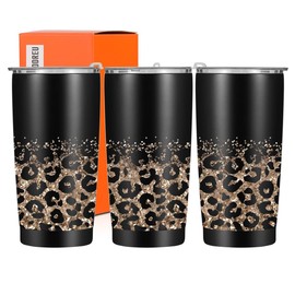 HODREU Leopard Print Tumbler 20 Oz Tumbler Leopard Print Gifts for Women Insulated Travel Mug for Women Female Teacher Doctor Coworker Educator Lady Leopard Lover Stainless Steel Thermal Cup