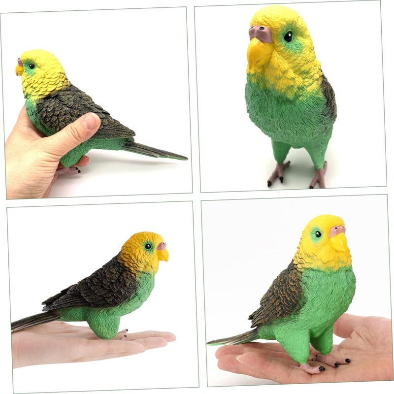 Vaguelly Simulation Parrot Toy Plastic Animal Ornament for Educational