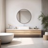 AMWAN 24x24 Inch Wall Mirror Round with Blast-Proof Film Clear