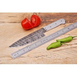 Damascus 12" Damascus chef Knife Blank Blade Handmade Forged kitchen knives-Cutlery 2799