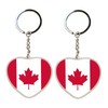 JAVD 2 Pack Canada Flag Keychain Canadian Key Ring, Canada
