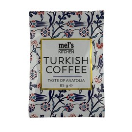 Mel's Kitchen Turkish Coffee 85g | Arabica Beans | Fresh Roasted Ground | Rich Aroma | Medium to Heavy-bodied, Taste of Anatolia