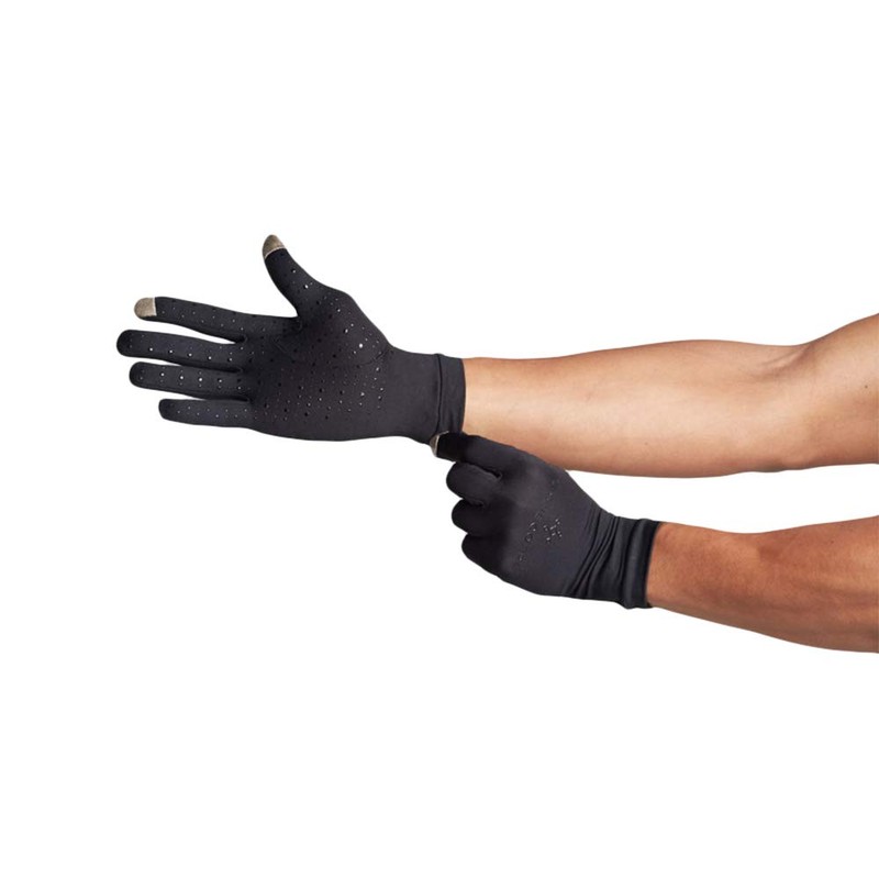 Tommie Copper Men's Core Compression Full Finger Gloves, Black, Small