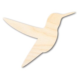 Unfinished Wood Hummingbird Shape - Garden Wildlife Craft - up to 36" DIY 5" / 1/8"