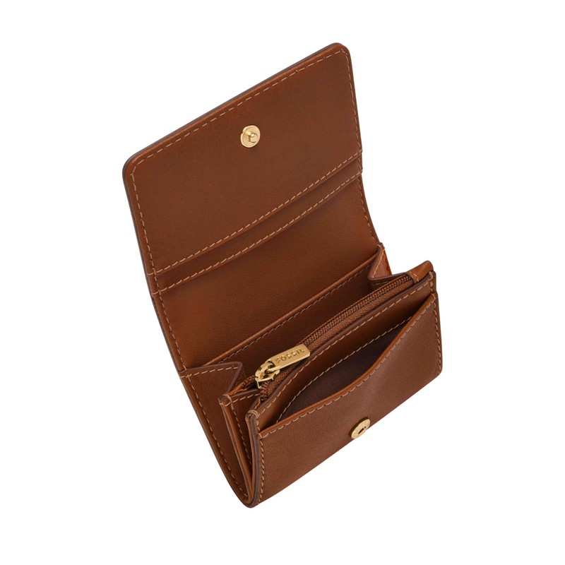 Fossil Women's LENNOX Smooth Leather Small Flap Wallet, SL10065200