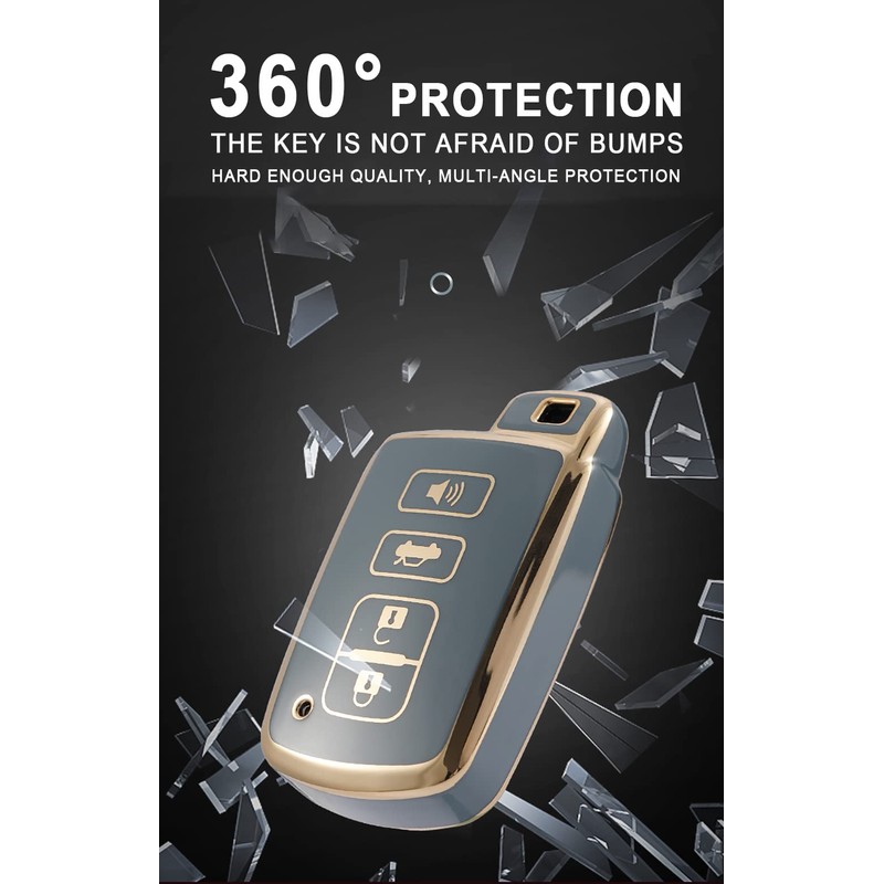 TECART Soft TPU Key Case Fit For Toyota Avalon Camry