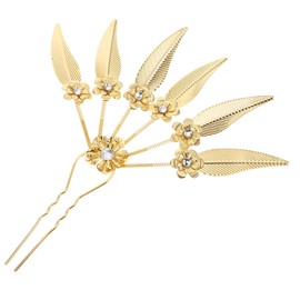 Healeved Gripping French Twist Pin Floral Design Chignon Hair Stick for Women Versatile Metal Hairpin Accessory