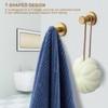 JANDH Wall Coat Hooks, Gold, Pack of 5 Stainless Steel
