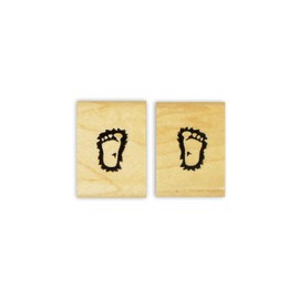 Bigfoot Tracks Mounted Rubber Stamp Set