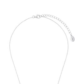 s.Oliver So Pure Women's Necklace 45 cm with Anchor Pendant Rhodium-Plated 925 Silver and White Zirconia