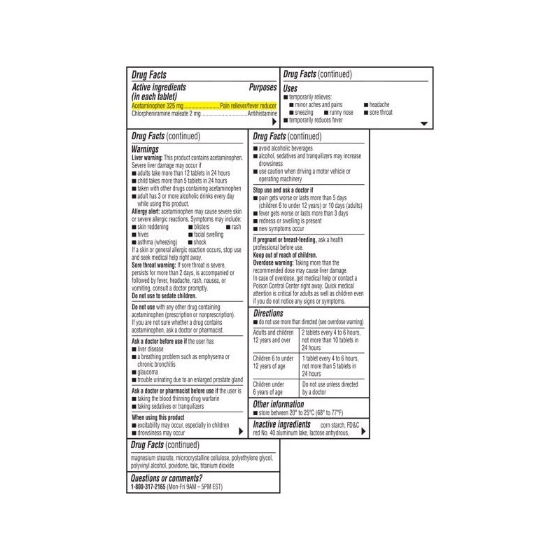 Coricidin HBP Cold & Flu Relief Tablets 20CT (Pack 2)