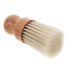 TOVINANNA Wooden Handle Hair Cutting Brush for Professional Hairdressing Soft Bristles Neck Duster for Easy Hair Removal Ergonomic Grip Suitable for Barbers and Home Use
