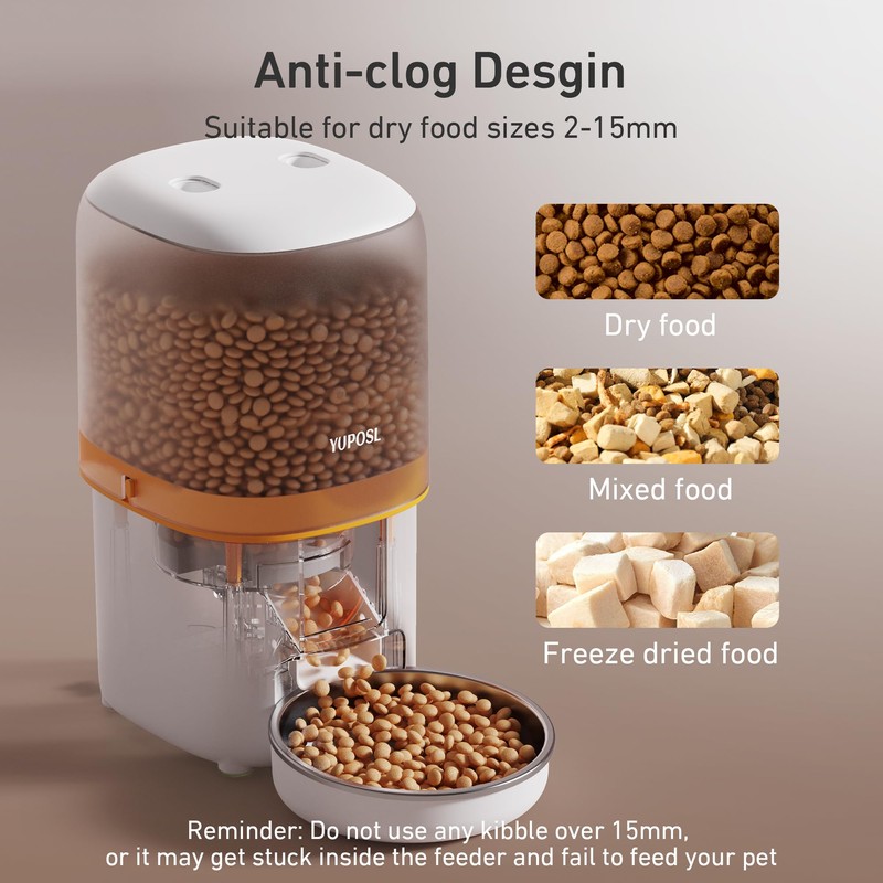 Automatic Cat Feeder - 4L Timed Auto Pet Feeder for