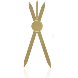 Herramienta De Medición De Cejas Para Mapeo, Brújula De Acero Inoxidable, Regla Para Cejas Para Microblading, Delineador De Ojos, Maquillaje Semipermanente (Dorado)