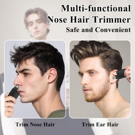 Yunmiss Portable Nose and Ear Trimmer Clipper for Men Women,2026 Professional LED Dsiplay Nose Hair Trimmer with Powerful Motor and Dual-Edge Blades for Smoother Cutting Mini Travel Size