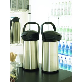 Service Ideas 10-00189-000 Ergoserv Airpot, Stainless Vacuum Insulation, 3.0 Liter, Brushed