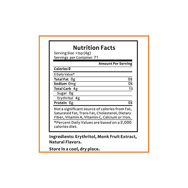 Natural Mate Monk Fruit All Purpose Sweetener with Erythritol 2x