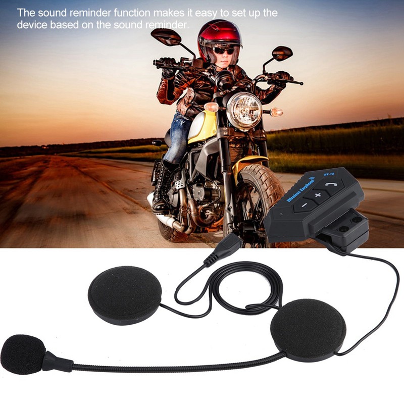 1 Pair Motorcycle Helmet BT Headset Headphone Speakers Support Handsfree