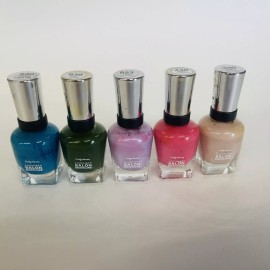 Sally Hansen Lot of 5 Sally Hansen Complete Salon Manicure Nail Polish Assorted Color Glitter