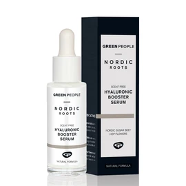 Green People Nordic Roots Hyaluronic Booster Serum 28 ml | Face Serum with Hyaluronic Acid | Against Dry Skin, Age Spots, Hyperpigmentation | No Ethyl Alcohol | Cruelty Free and Vegan
