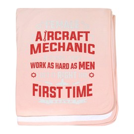 CafePress Airplane Repairing Female Aircraft Me Baby Blanket, Super Soft Newborn Swaddle