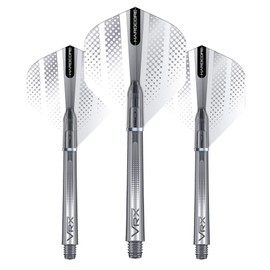 RED DRAGON Hardcore Silver Flash Design Flights and VRX Stems Combo Pack