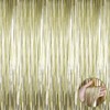 HalloweenDecorate 4 Pack Light Gold Foil Fringe Curtain Backdrop, 3.28Ft