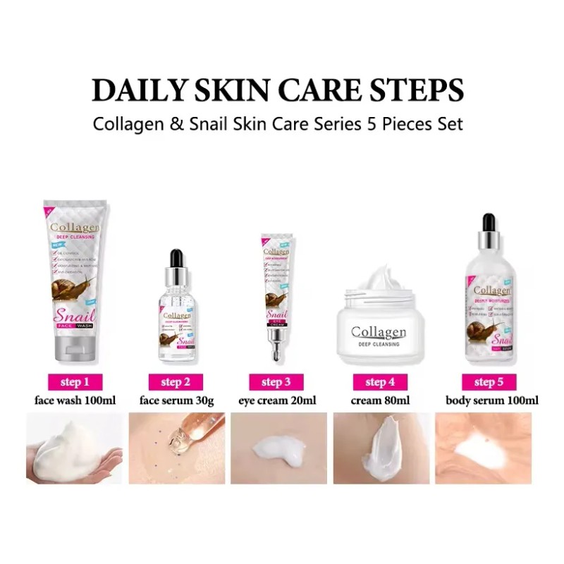 Cuidado Facial Colágeno Baba De Caracol, Rejuvenece Hidrata
