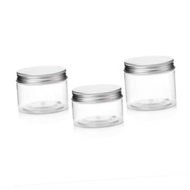 OATIPHO 3pcs Wide Mouth Cream Sample Jars Refillable Screw Makeup Containers for Travel Cosmetic Storage and DIY Projects