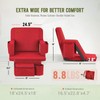 Overmont Stadium Seat with Back Support - 2.8'' Padded Cushion