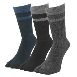 PAX-ASIAN #341 Warmly Protecting Your Feet Cushion, Antibacterial, Deodorizing, With Fingers (Tabi Type), With Hooks, Pile Socks, For Mountain Climbing, Underground Tabi Socks, Set of 3 (Assorted),