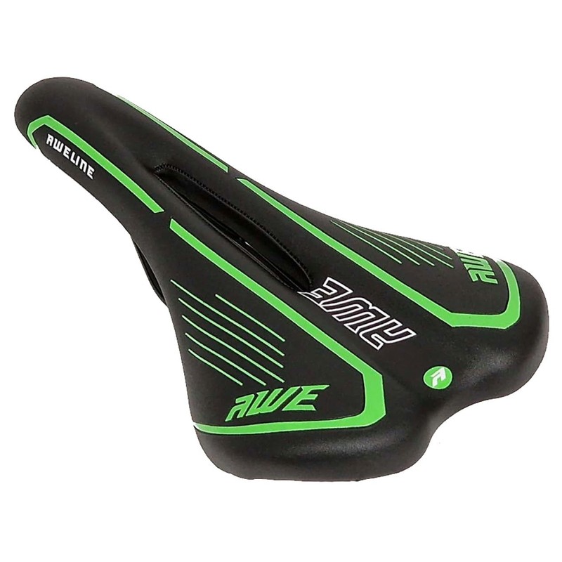 AWE® Adult Gel MTB/Racing Saddle Green Black