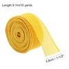 MECCANIXITY Burlap Ribbon Fabric Wired Edge Ribbons Yellow 1-1/2 Inch