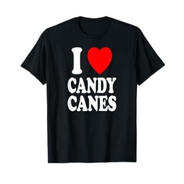 I Heart (Love) Candy Canes Winter Peppermint Christmas T-Shirt