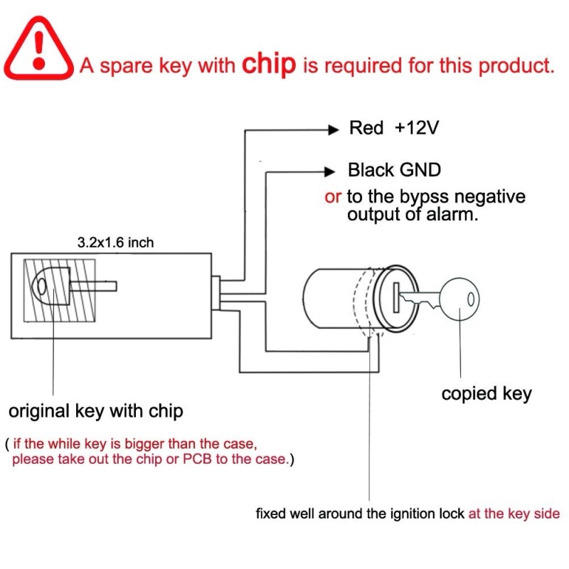 BANVIE Car Immobilizer Transponder Bypass Module for Chip Key (a