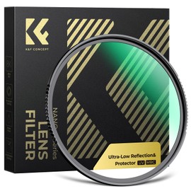 K&F Concept 62mm UV Filter - Ultra-Hard & Ultra-Low Reflectance, HD Japan Optical Glass, 28-Layer Nano Coating (Nano-X Series)